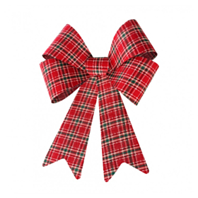 Stor Tartan Sløjfe Rød