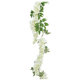 Kunstig Wisteriaguirlande Hvid