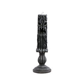 LED Stearinlys Med Ansigt Sort
