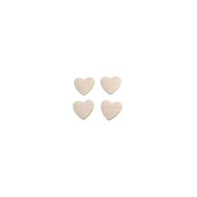 Stof Konfettihjerter Beige