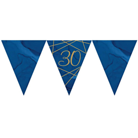 30 Års Navy & Gold Flagbanner