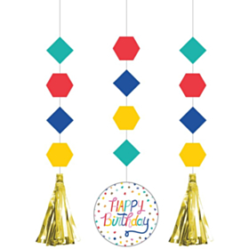 Konfetti Happy Birthday Loftsdekorationer