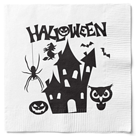Halloween Servietter Hjemsøgt Hus