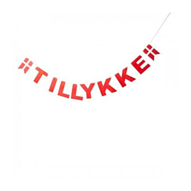 Tillykke Guirlande Rød