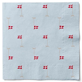 Dannebrog Flag Servietter Blå