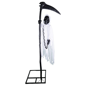 Bevægende Grim Reaper Med Lyd & Lys Hvid