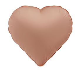 Hjerteformet Folieballon Vintage Rose