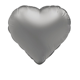 Hjerte Folieballon Sølv