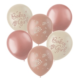 Blooming Baby Latexballoner Rosa/Creme