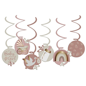 Baby Girl Swirls Lyserød