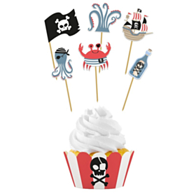 Pirat Cupcake Wrappers & Kagepinde