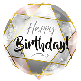 Happy Birthday Marmor Folieballon