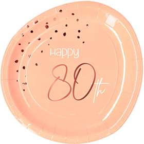 Paptallerkener 80 Års Lush Blush