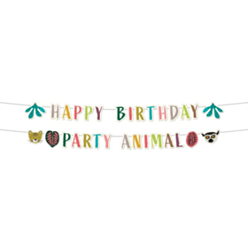 Zoo Party Happy Birthday Guirlande
