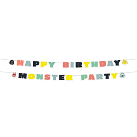 Monster Bash Happy Birthday Guirlande