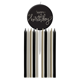 Happy Birthday Kagelys Crème Noir