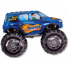 Monster Truck Folieballon Blå