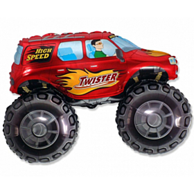 Monster Truck Folieballon Rød
