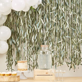 Kunstige Bambusblade Backdrop