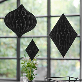 Honeycomb Loftsdekorationer Sort