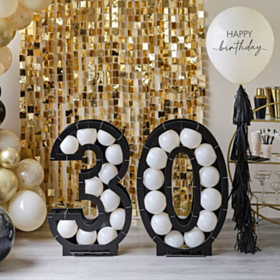 30 År Ballonboks Sort