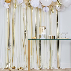 DIY Backdrop Hvid/Guld
