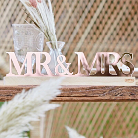 Mr & Mrs Skilt Rosaguld