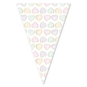 Hjerte Vimpelguirlande Pastel