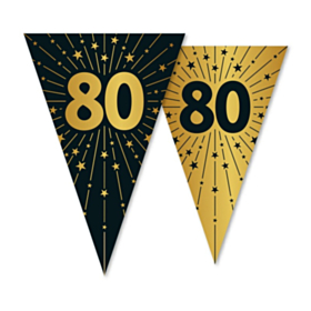 80 Års Golden Celebrations Vimpelguirlande