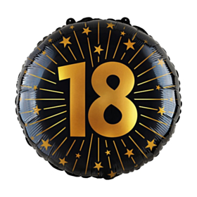 18 Års Golden Celebrations Folieballon