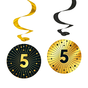 5 Års Golden Celebrations Swirls