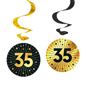 35 Års Golden Celebrations Swirls