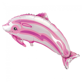 Delfin Folieballon Lyserød
