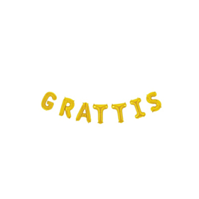 Grattis Folieballon Guld