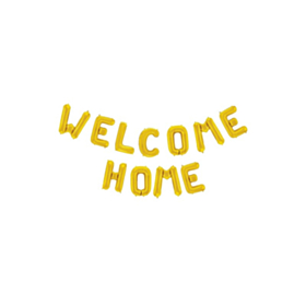 Welcome Home Folieballon Guld