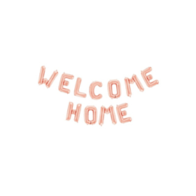 Welcome Home Folieballon Rosaguld