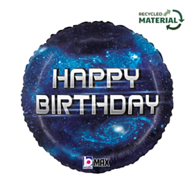 Happy Birthday Galakse Folieballon