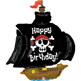 Piratskib Happy Birthday Folieballon