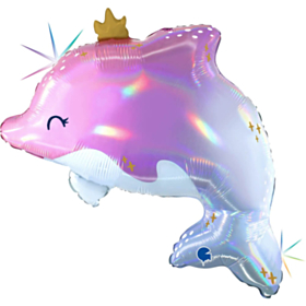 Delfin Folieballon Lyserød