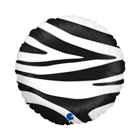 Zebrastribet Rund Folieballon