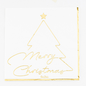 Merry Christmas Servietter Hvid