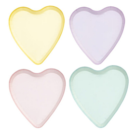 Hjerteformede Pastel Tallerkener