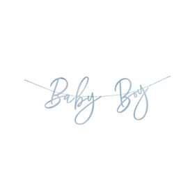 Baby Boy Banner Lyseblå