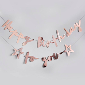 Happy Birthday To You Guirlande Rosaguld