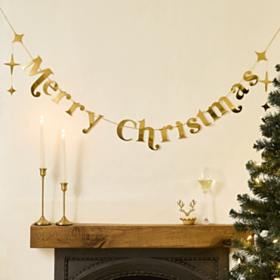 Merry Christmas Guirlande Guld