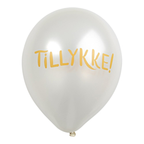 Tillykke Latexballoner Perlemor
