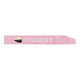 Student Skråbånd Lyserød