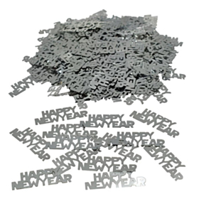 Happy New Year Konfetti Sølv