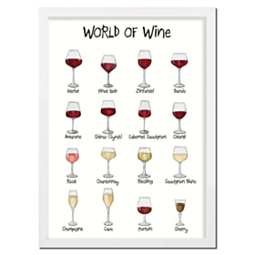 World Of Wine A4 Plakat