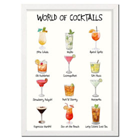 World Of Cocktails A4 Plakat